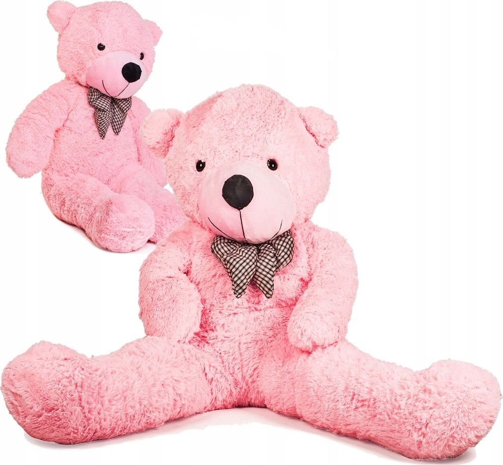 Mamido  Plyšový medvěd 130 cm růžový - obrázek 1