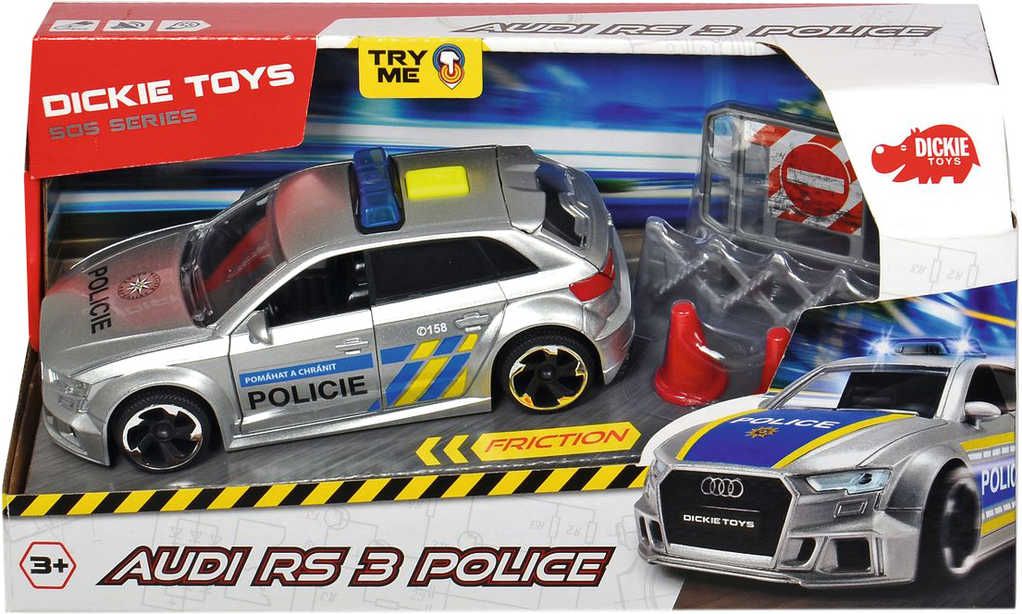 DICKIE Auto Audi RS3 policie ČR na setrvačník s doplňky na baterie Světlo Zvuk - obrázek 2