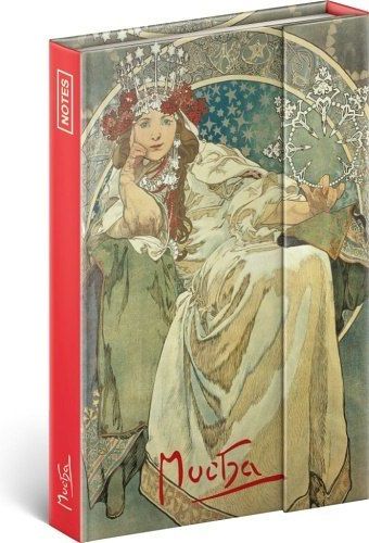 Notes Alfons Mucha – Princezna, linkovaný, 11 × 16 cm - obrázek 1