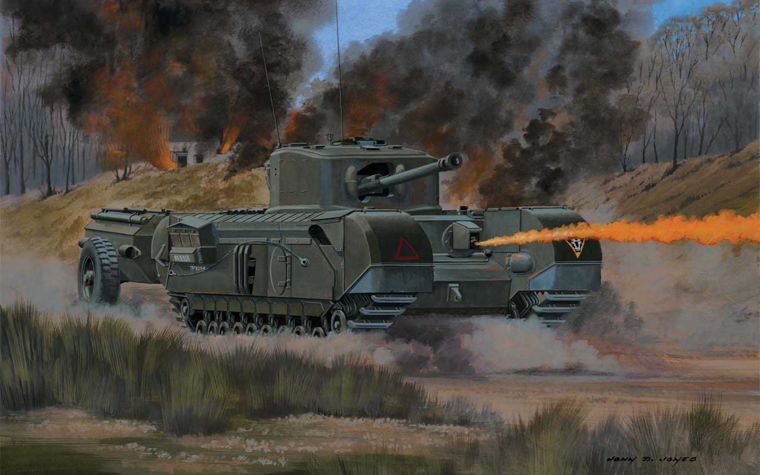 AIRFIX Classic Kit VINTAGE tank A02321V - Churchill Crocodile (1:76) - obrázek 1