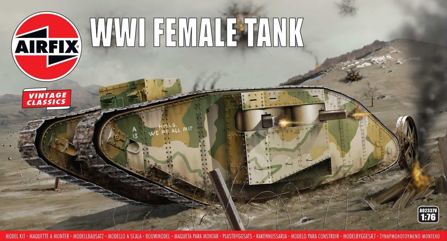 AIRFIX Classic Kit VINTAGE tank A02337V - WWI Female Tank (1:76) - obrázek 1