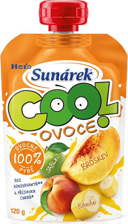Sunárek Cool ovoce Broskev jablko banán kapsička 120 g - obrázek 2