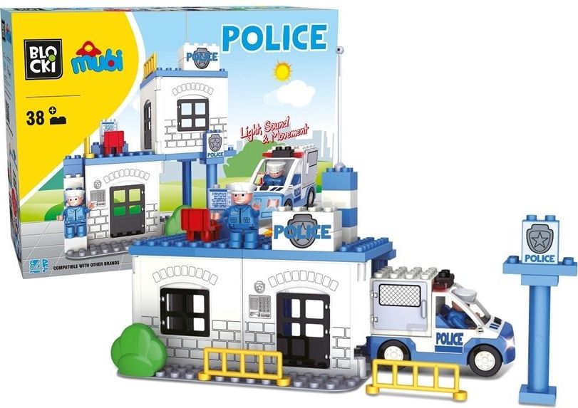 Mamido  Policejní stanice stavebnice 38 dílů - obrázek 1