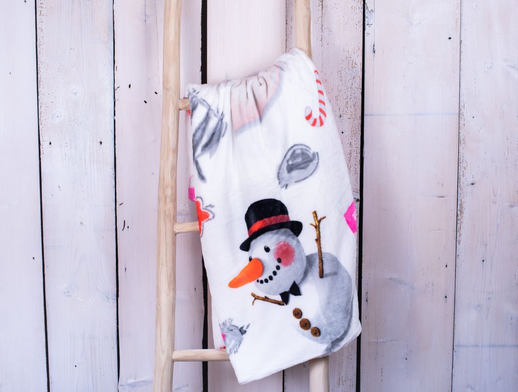 Deka z mikrovlákna 150 x 200 cm – Snowman - obrázek 1