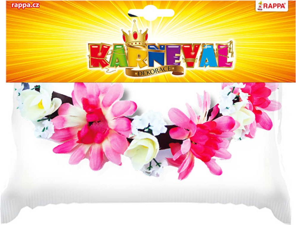 KARNEVAL Čelenka květina růžová dospělá *KARNEVALOVÝ DOPLNĚK* - obrázek 2