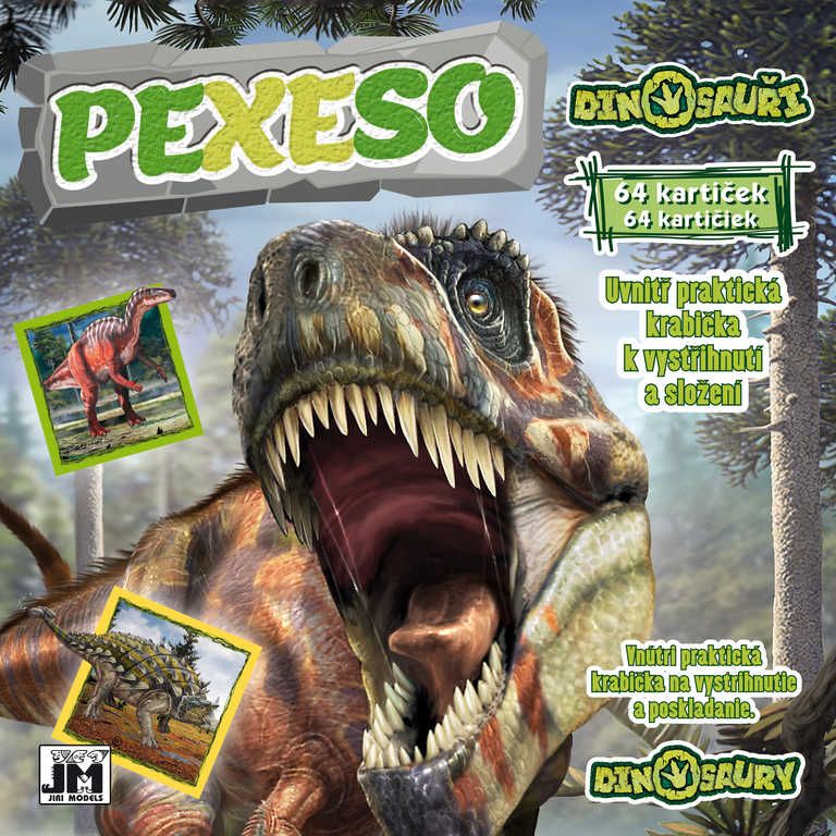 JIRI MODELS Pexeso v sešitu Dinosauři s krabičkou a omalovánkou - obrázek 1