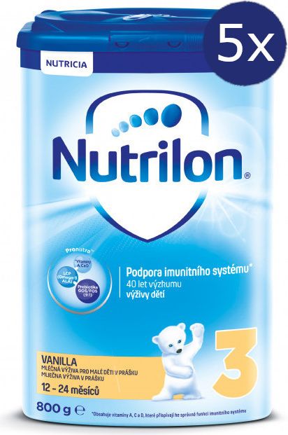 Nutricia Nutrilon 3 Vanilka 800g - balení 5 ks - obrázek 1