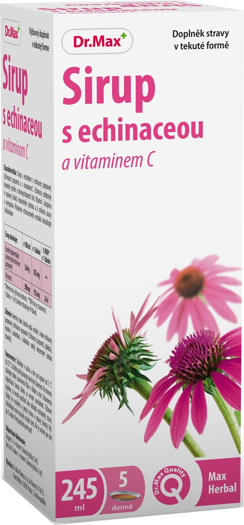 Dr.Max Herbal Sirup s Echinaceou a vitaminem C 245 ml - obrázek 1