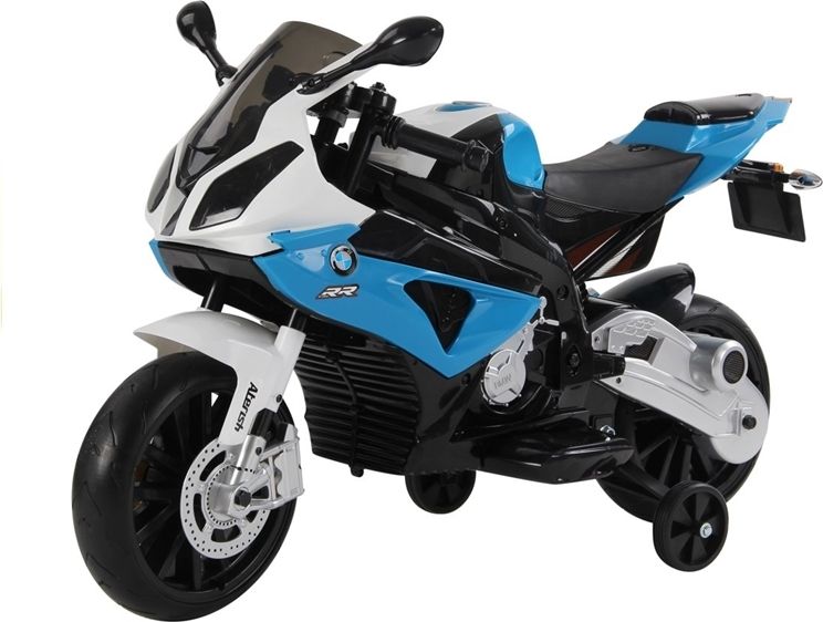 Mamido  Dětská výkonná elektrická motorka BMW S1000 modrá - obrázek 1