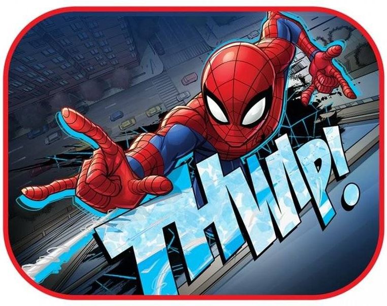 SEVEN Sluneční clona Spiderman Polyester, 2ks 44x35 cm - obrázek 3