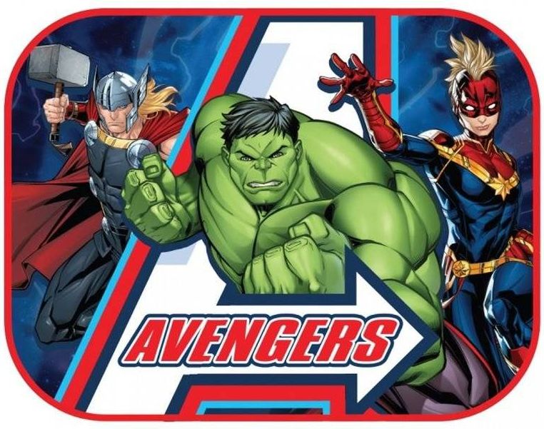 SEVEN Sluneční clona Avengers Polyester, 2ks 44x35 cm - obrázek 3