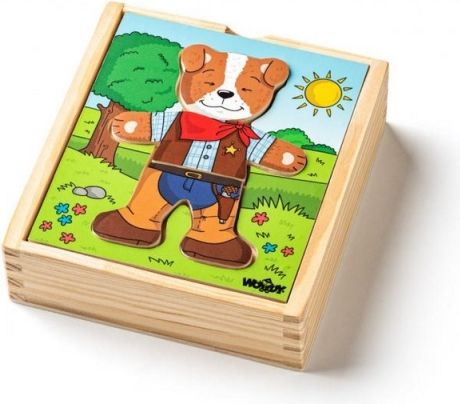 Puzzle šatní skříň ´´Pejsek´´, 18 dílů - obrázek 1