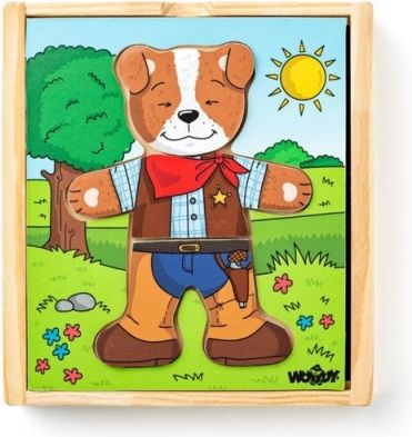 Puzzle šatní skříň ´´Pejsek´´, 18 dílů - obrázek 2