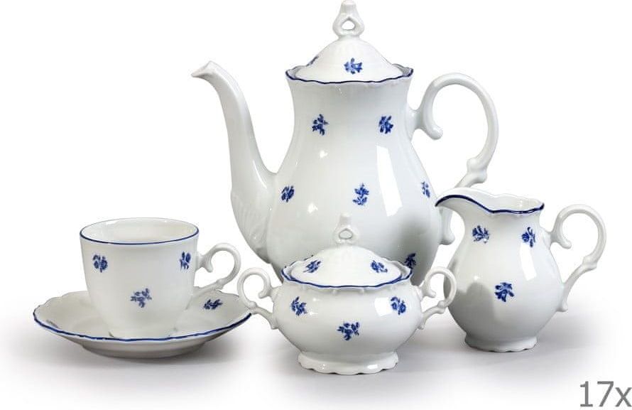 Thun Porcelánová sada na kávu s modrou kytičkou Thun Ophelia - obrázek 1