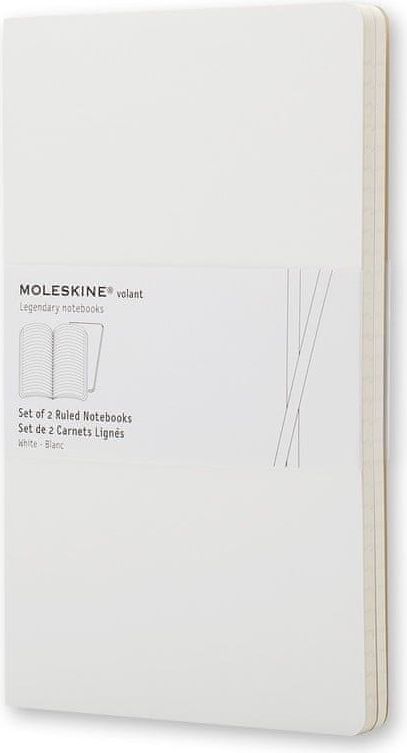 Moleskine Bílý linkovaný zápisník Moleskine Volant, 96 stran - obrázek 1