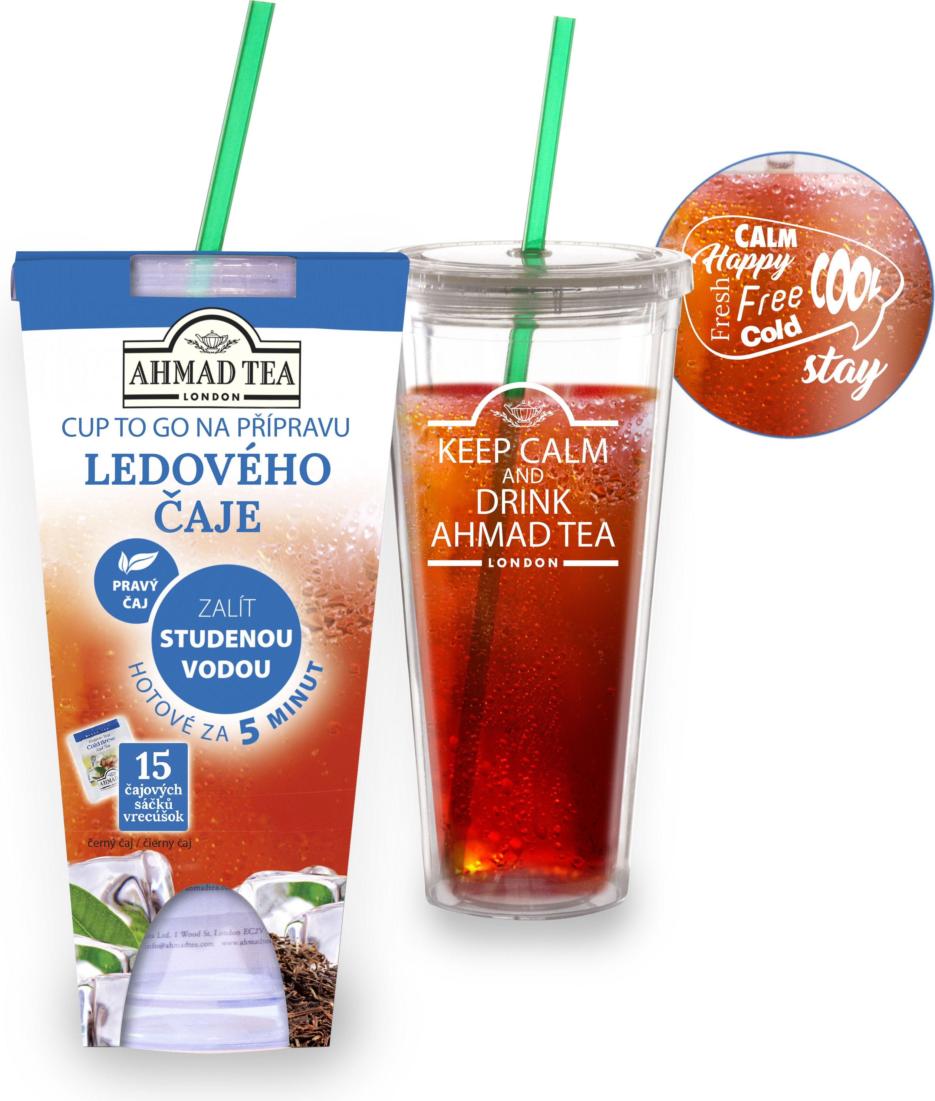 Ahmad Tea Cup To Go porcovaný čaj 15 sáčků - obrázek 1