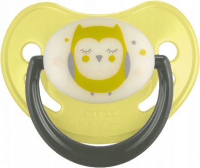 Canpol Babies Dudlík symetrický, svítící 18 m+ C - žlutý - obrázek 1