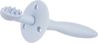 Canpol Babies Silikonový zubní kartáček/kousátko s ochr. štítkem - modrý - obrázek 1