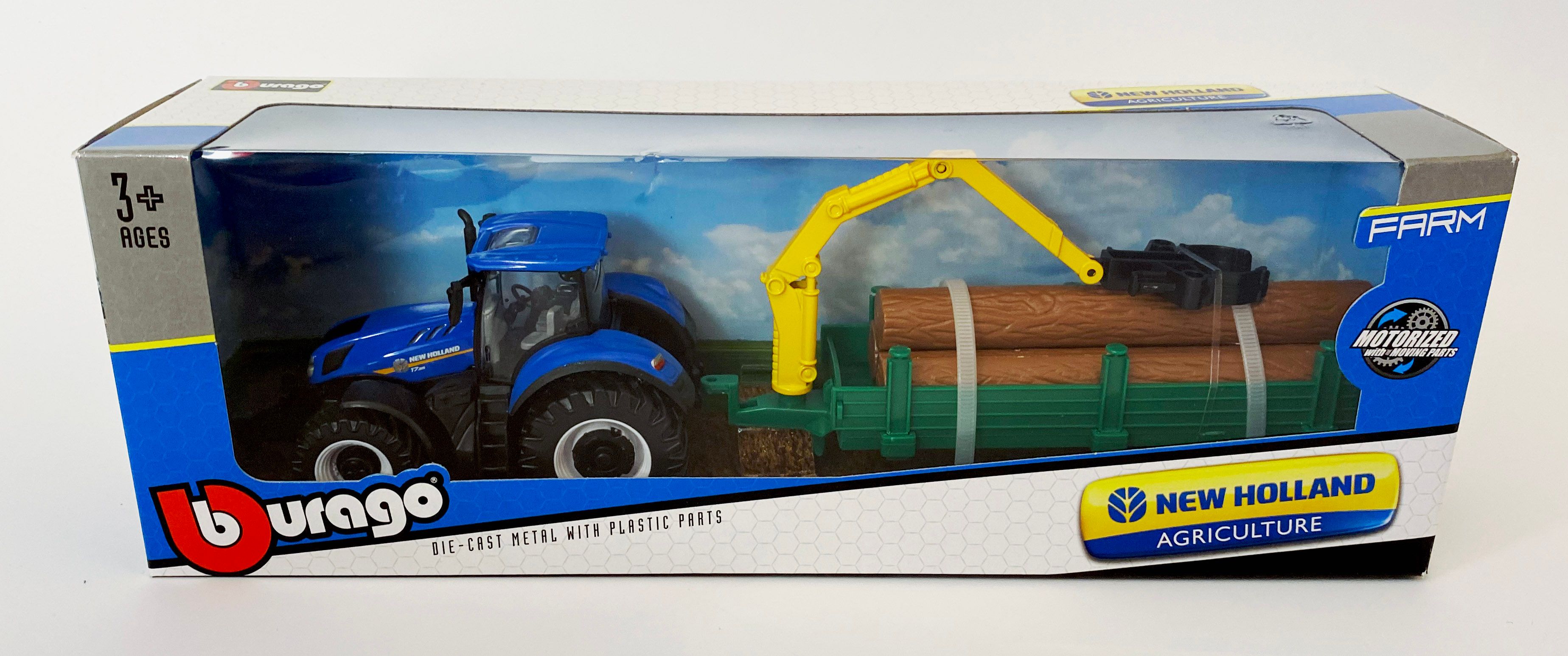 Traktor Bburago New Holland s vlekem varianta vleku: Přeprava zvířat - obrázek 5