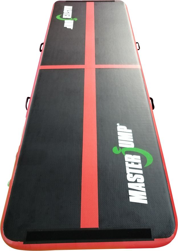 Airtrack MASTERJUMP nafukovací žíněnka 300 x 100 x 10 cm - černá - červená - obrázek 2