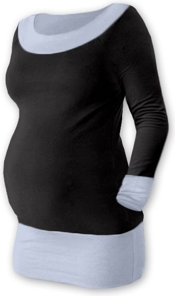 Těhotenska tunika DUO - černá/šedá - L/XL - obrázek 1