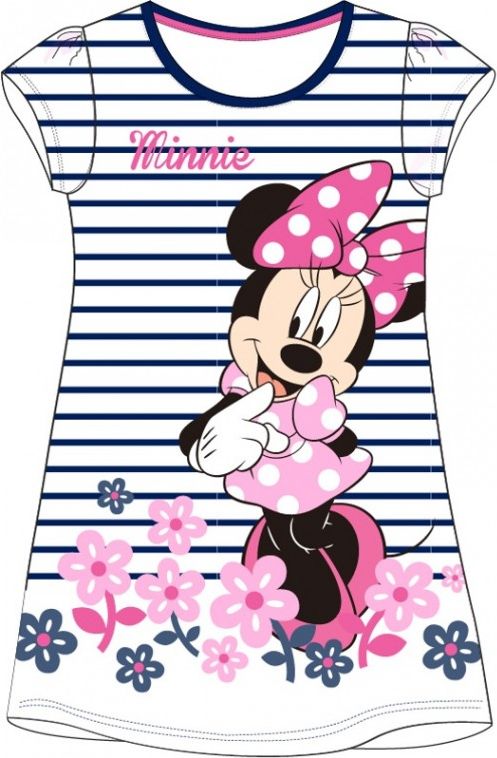 E plus M - Dívčí / dětská bavlněná noční košile Minnie Mouse Disney - pruhy 116 - obrázek 1