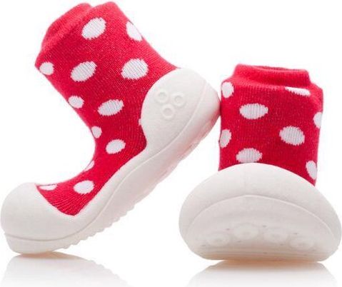 ATTIPAS Dětské botičky Polka Dot Red M - obrázek 1