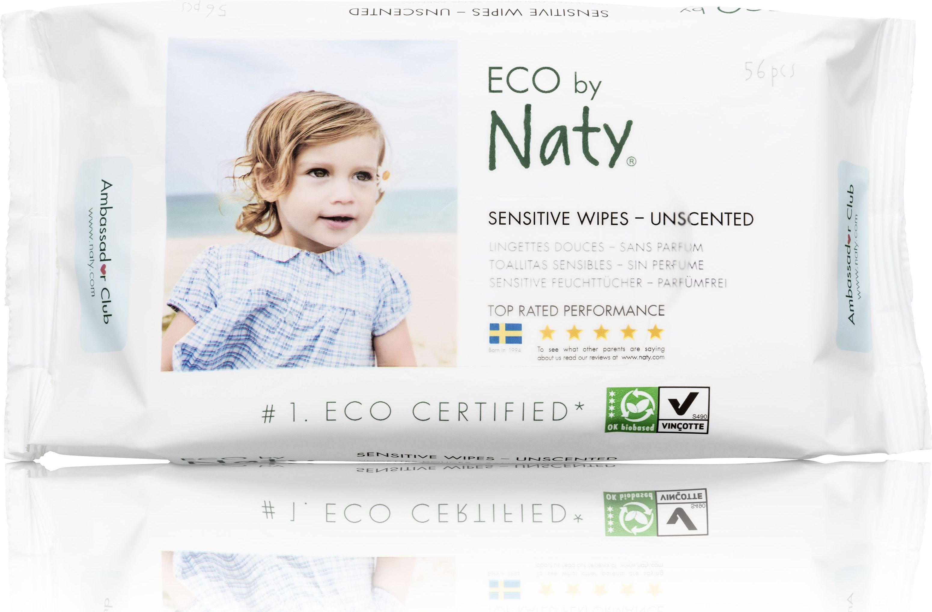 Naty Vlhčené ubrousky Nature Babycare bez vůně - pro citlivou pokožku (56 ks) - obrázek 2