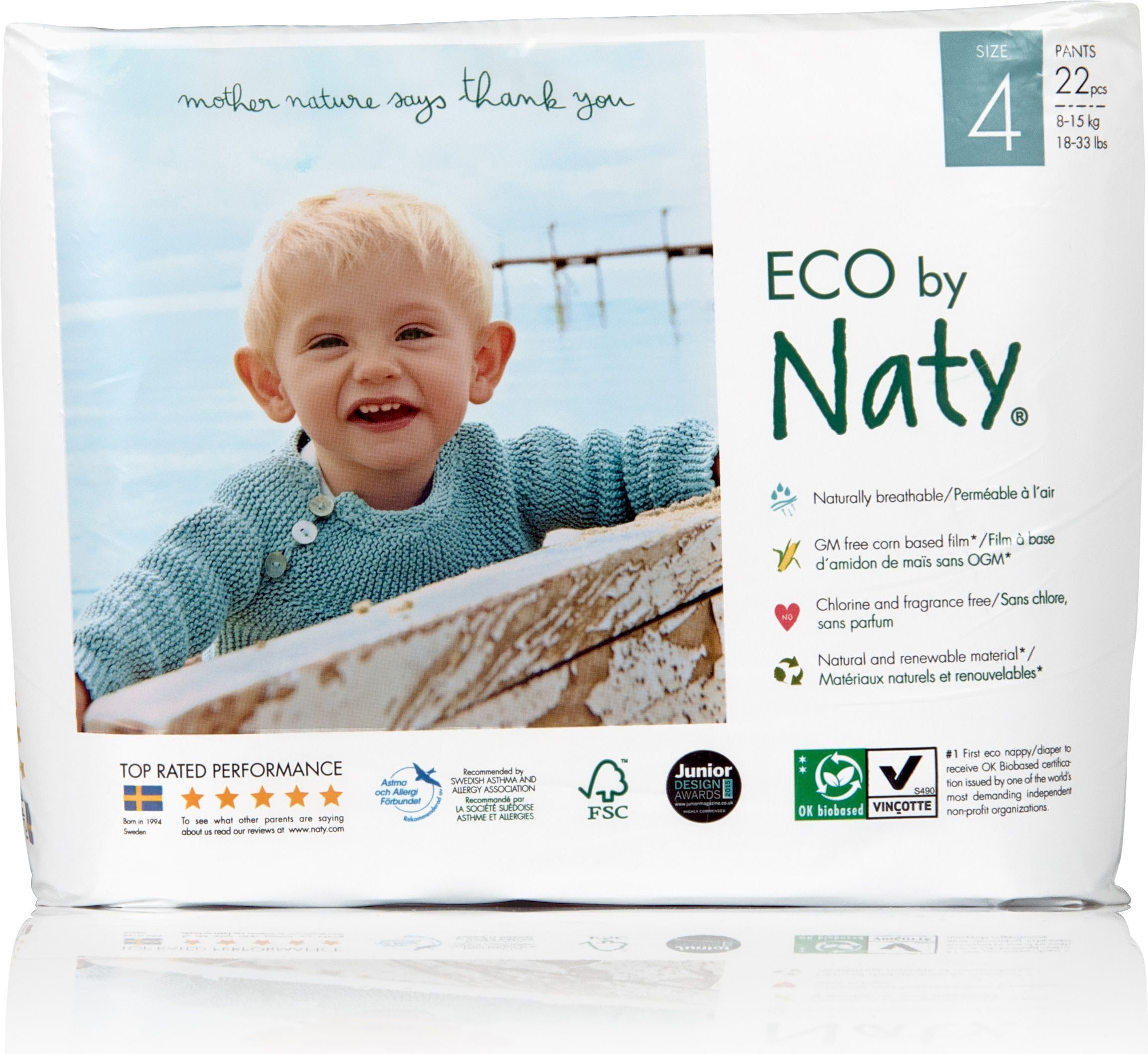 ECO by Naty Maxi 8-15 kg plenkové kalhotky 22 ks - obrázek 2