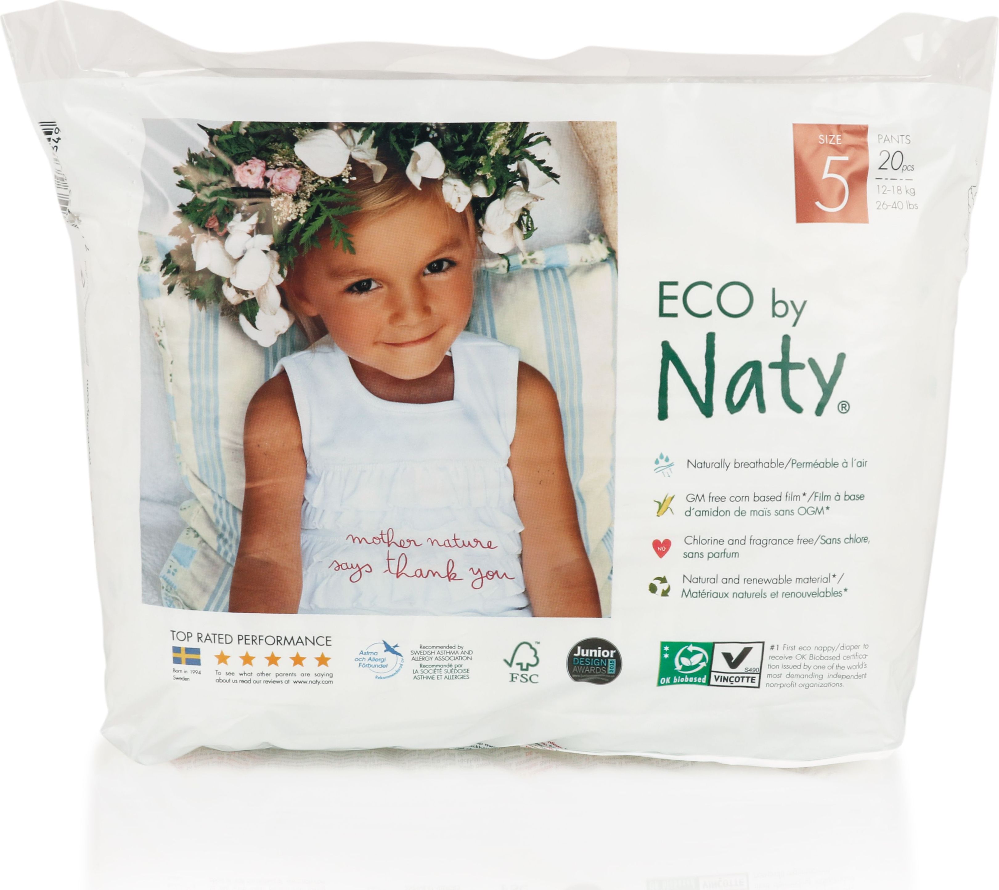 ECO by Naty Junior 12-18 kg plenkové kalhotky 20 ks - obrázek 2
