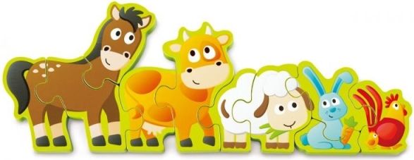 Puzzle - Zvířátka a číslice, 10 dílků - obrázek 4