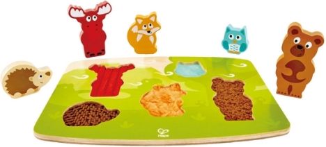 Puzzle na desce - Lesní zvířátka - obrázek 2