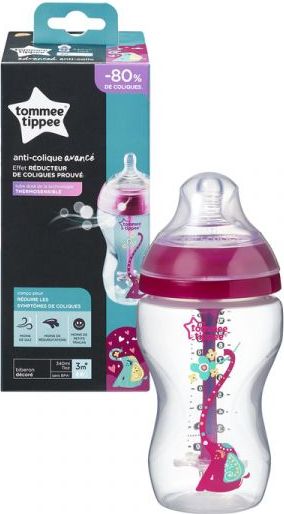 Tommee Tippee Kojenecká láhev Advanced Anti-Colic Girl 340ml 3m+ - obrázek 1