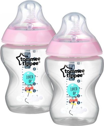 Tommee Tippee Kojenecká láhev C2N růžová 2ks 260ml 0m+ - obrázek 3