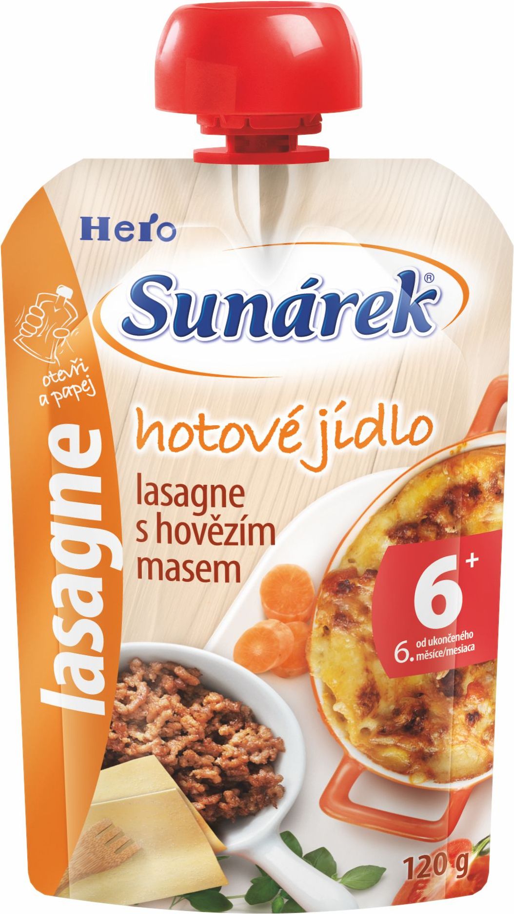 Sunárek Lasagne s hovězím masem 120 g - obrázek 1