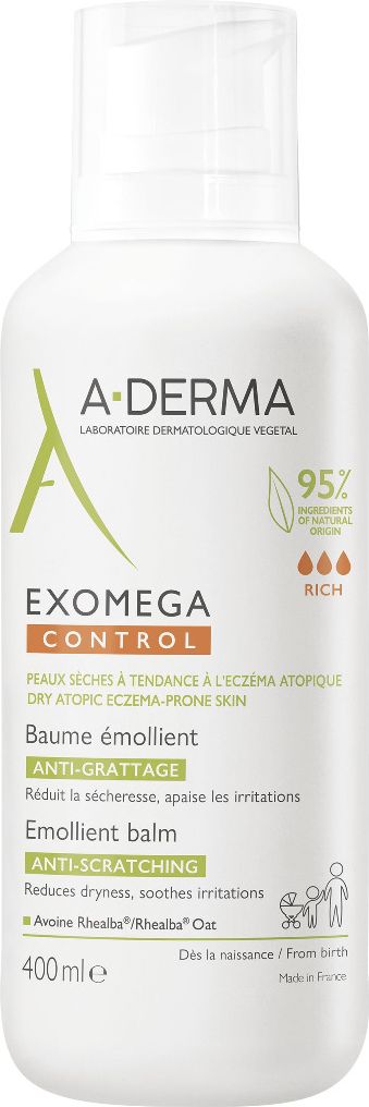 A-Derma Exomega Control Emolienční balzám pro suchou kůži se sklonem k atopii 400 ml - obrázek 3