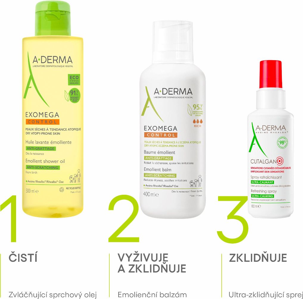 A-Derma Exomega Control Emolienční balzám pro suchou kůži se sklonem k atopii 400 ml - obrázek 7