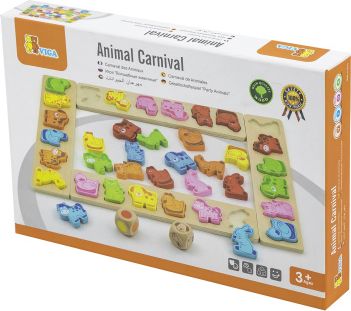 Dřevěná hra - karneval zvířátek - obrázek 1