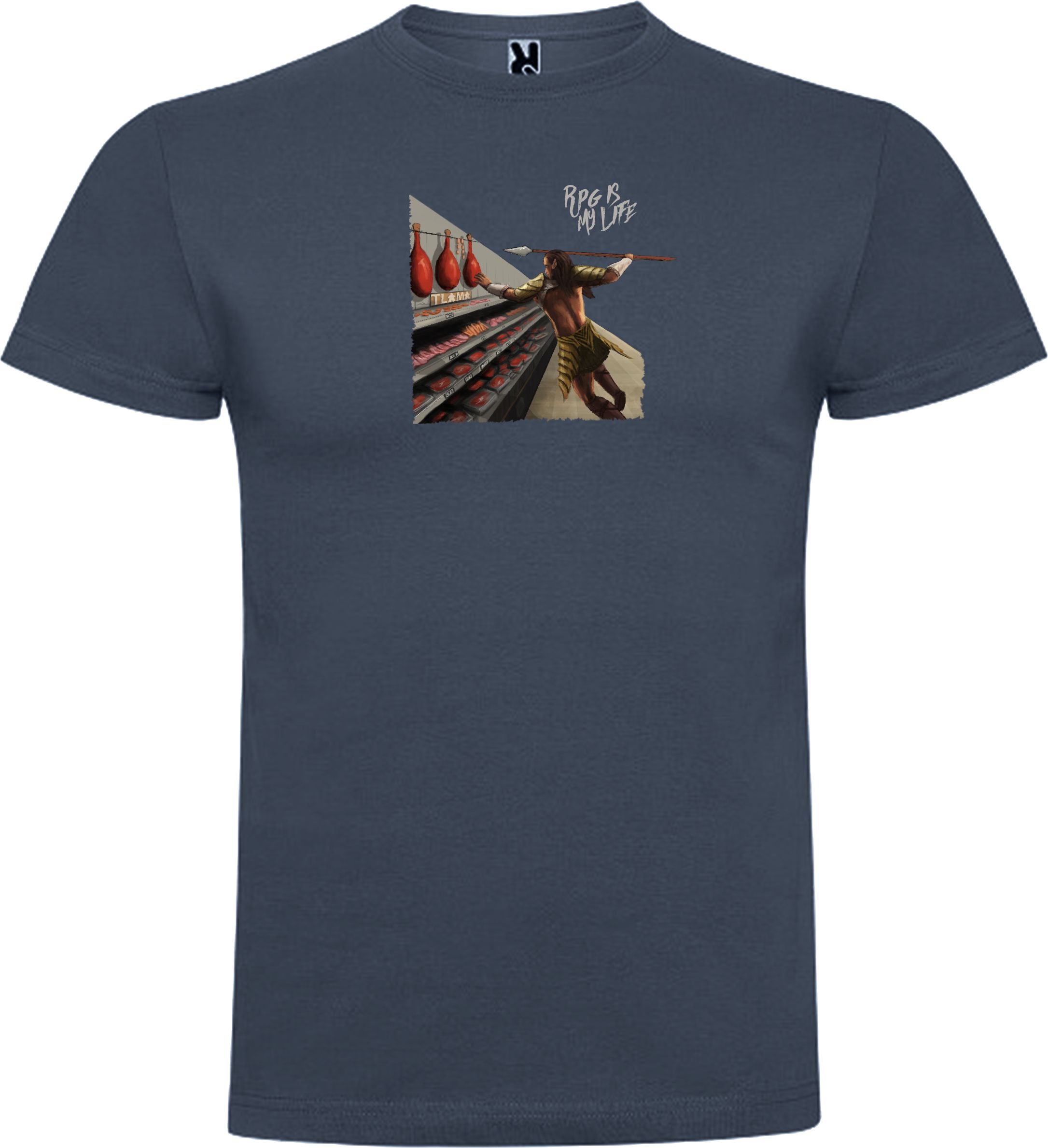 TLAMA games T-shirt "RPG is my life" Barva: ořechová hnědá, Velikost: XXL - obrázek 3