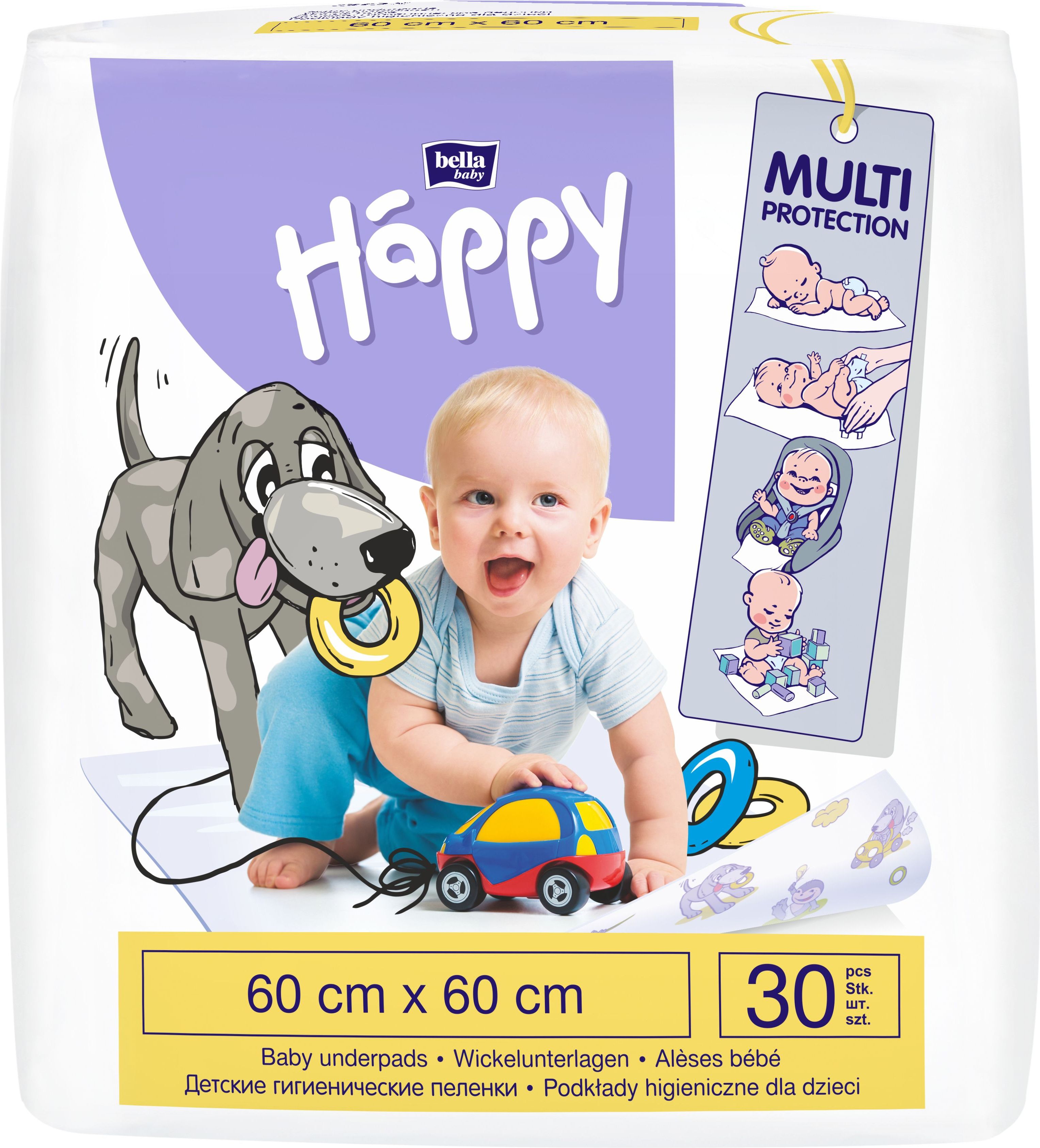 Bella Baby Happy Přebalovací podložky 60x60 cm 30 ks - obrázek 1