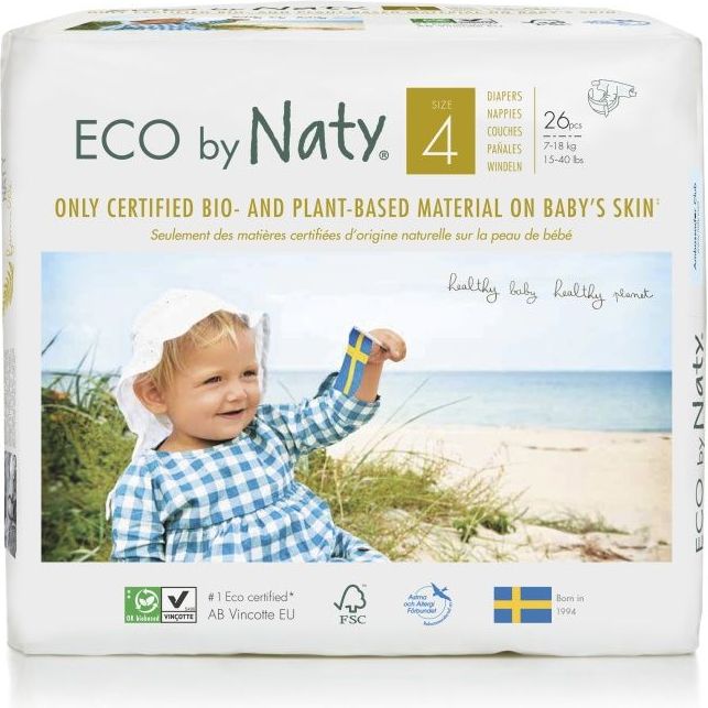 NATY NATURE BABYCARE 4 MAXI, 26 ks (7-18 kg) - jednorázové pleny - obrázek 1