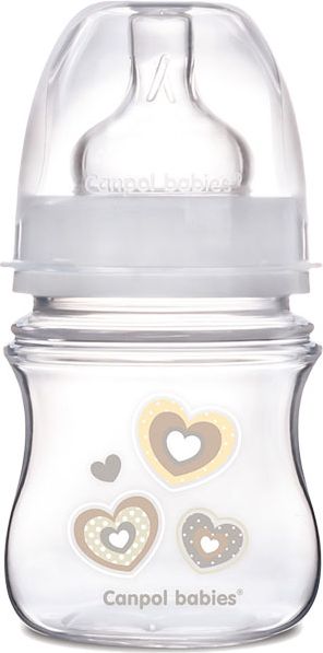 CANPOL BABIES Láhev Newborn baby 120 ml 0% BPA béžová - obrázek 1
