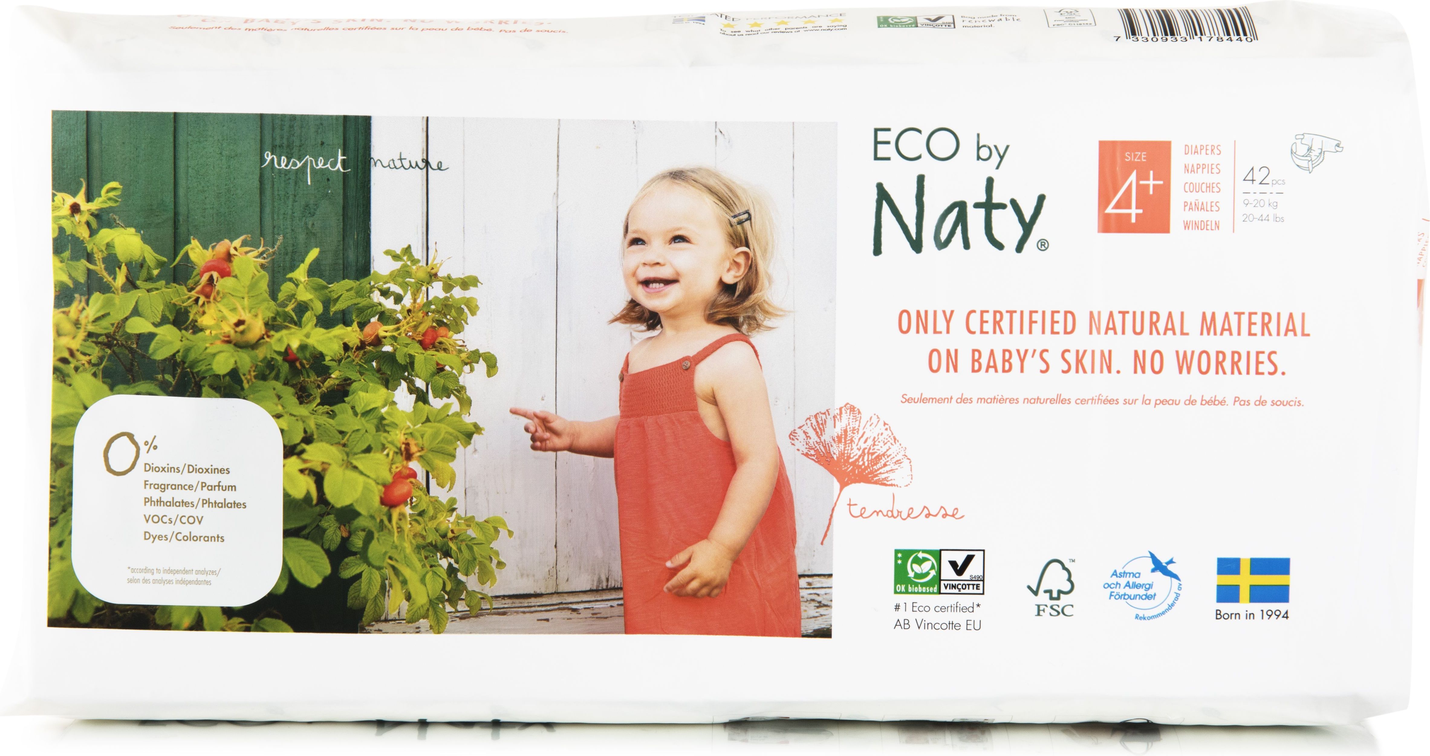 Naty Plenky Naty Maxi+ 9-20 kg - ECONOMY PACK (42 ks) - obrázek 2