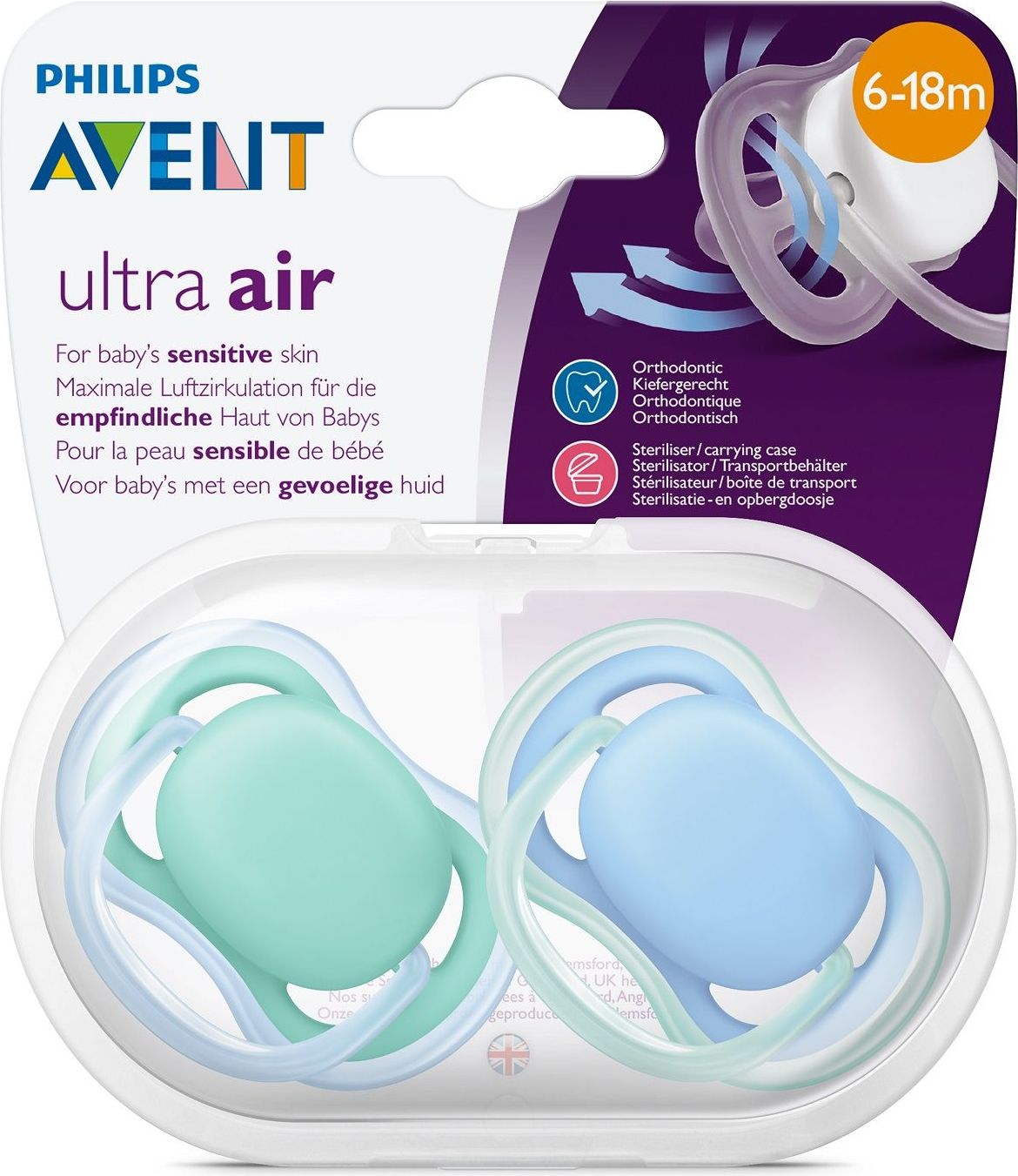 AVENT Šidítko Ultra air 6-18m.chlapec 2ks - obrázek 2
