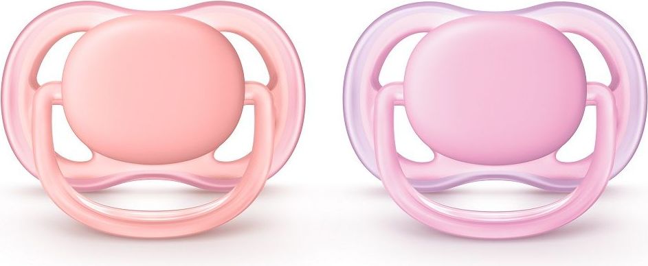 Philips Avent dudlík ultra air dívka 2 ks Růžová - obrázek 1