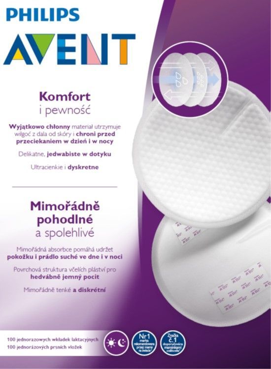 Philips Avent Prsní vložky jednorázové 100 ks - obrázek 2