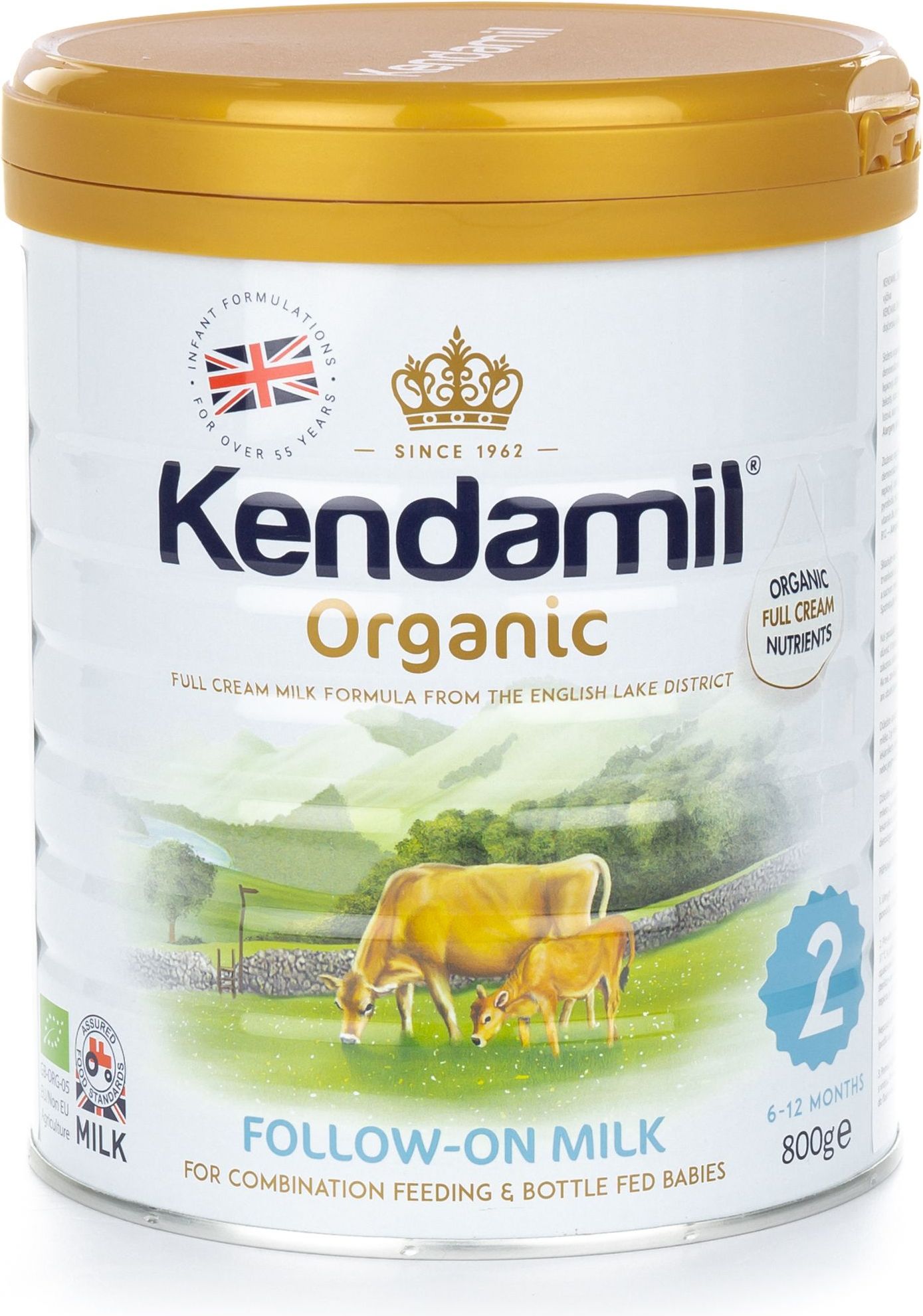 KENDAMIL 100% BIO/organické plnotučné pokračovací mléko 2 (800g) - obrázek 1