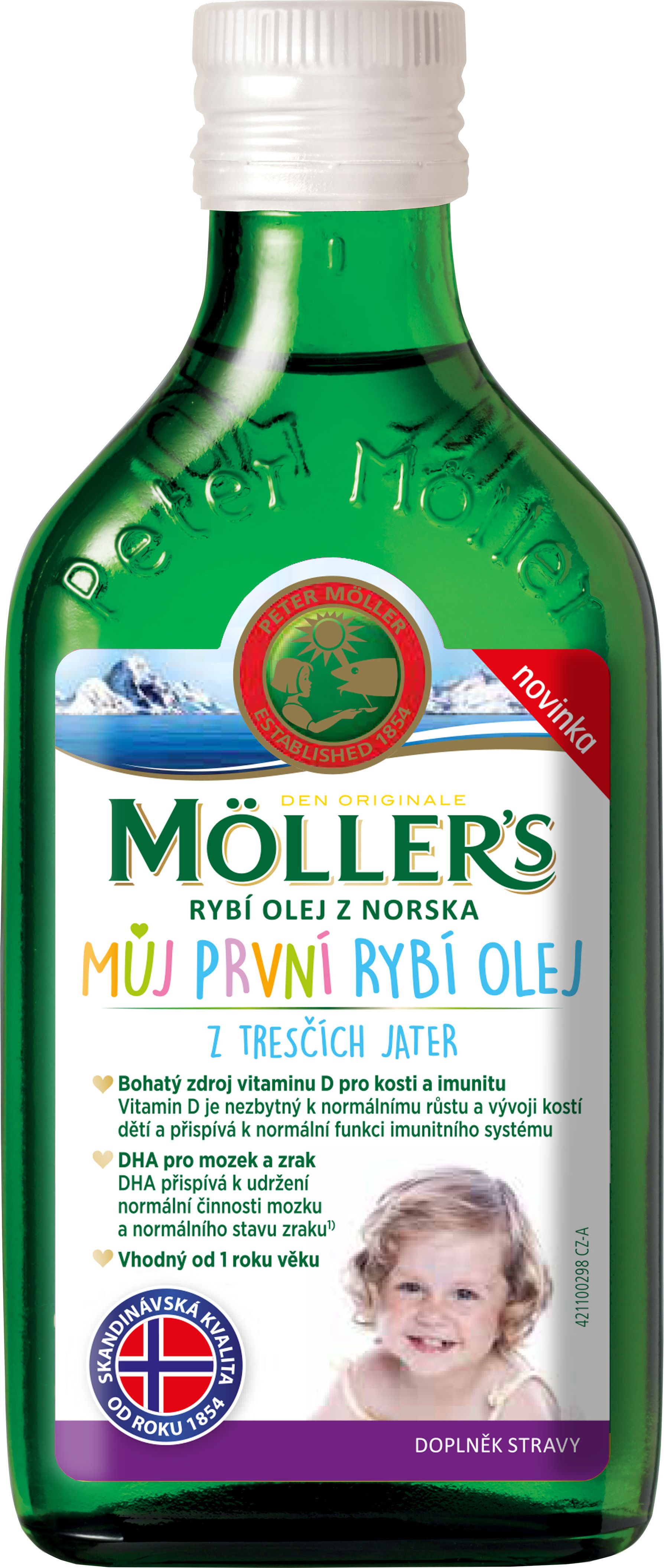 Mollers Omega 3 Můj první rybí olej 250ml - obrázek 1