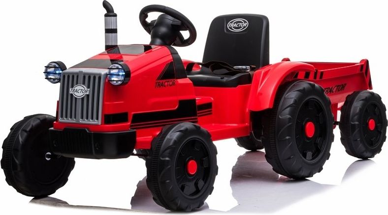 Mamido  Dětský elektrický traktor s vlečkou T1 červený - obrázek 1