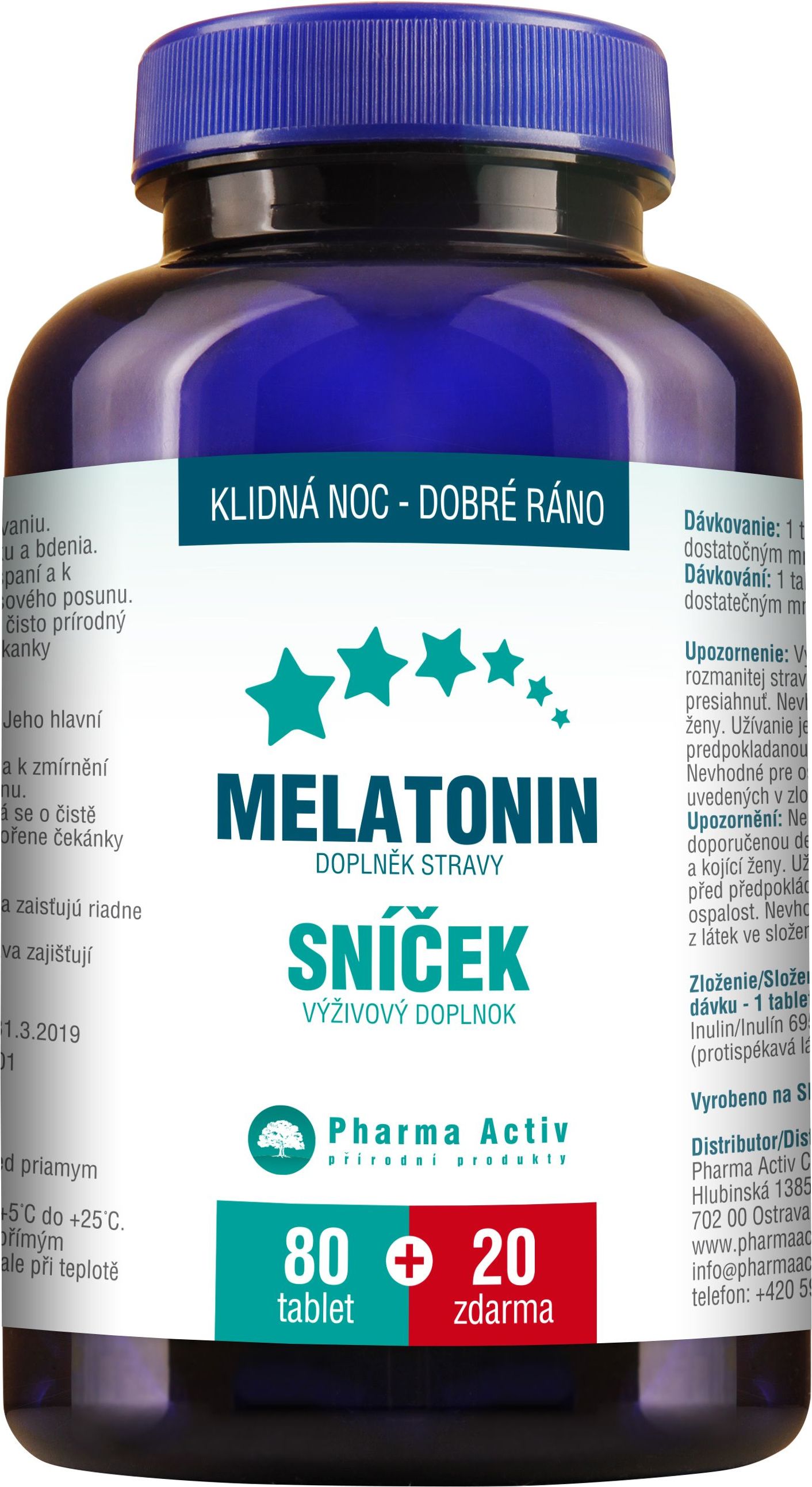 Pharma Activ Melatonin 100 tablet - obrázek 2